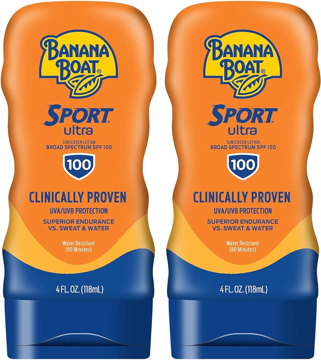 Goedkoopste Banana Boat Sport Ultra Sunscreen Lotion SPF 100 - Zonnebrandcrème - Waterbestendig - Hoge SPF Bescherming - Duo Pack - 2 stuks - 236ml