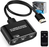 Bol.com Gadgetplace 4K HDMI Splitter met Afstandsbediening en HDMI Kabel - 3 in 1 uit - HDMI Switch - 4K ultra HD @ 60Hz - 1080P HD aanbieding