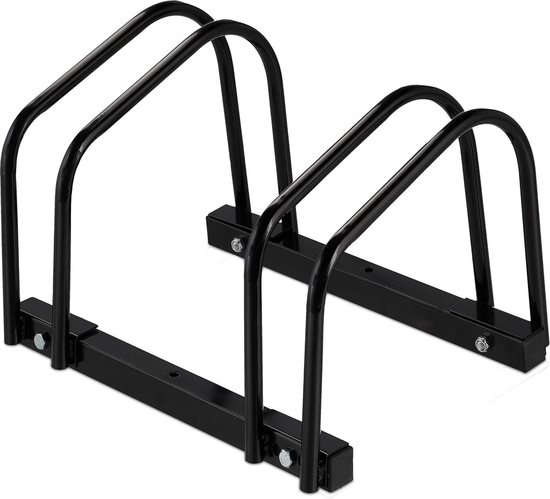 Fietsenrek voor 2 fietsen staal zwart