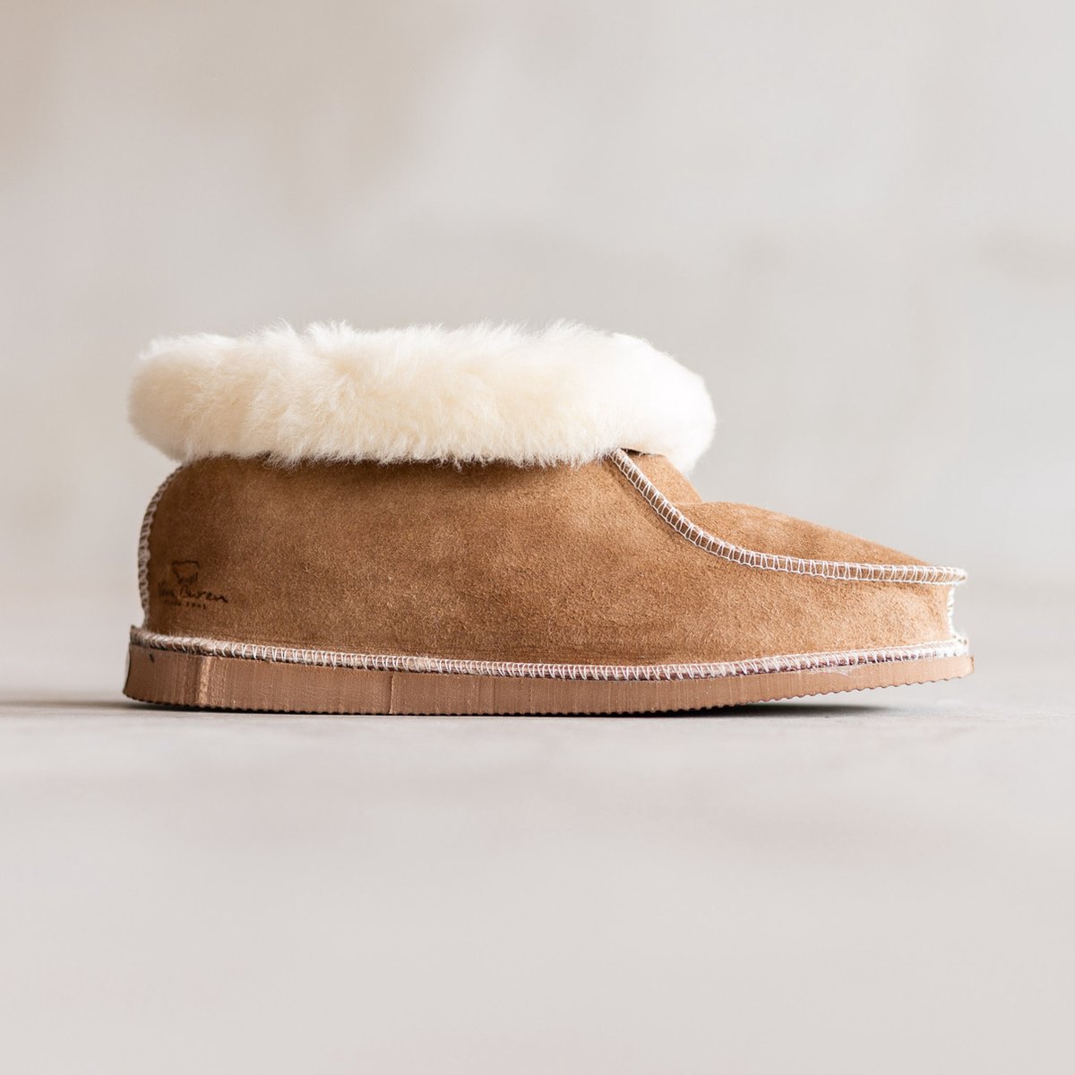 Schapenvacht pantoffels - Lamsvacht dames sloffen - Camel - Maat 38