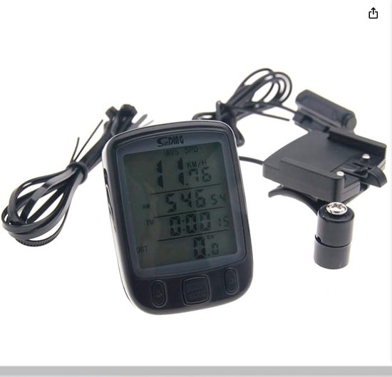 Foto: Fiets kilometer teller fietscomputer snelheidsmeter bedraad waterdicht fiets accessoires lcd scherm stopwatch gemakkelijke installatie met backlight universeel zwart