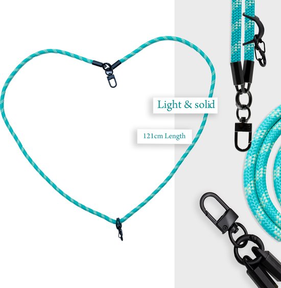 Chaîne de téléphone portable Cadorabo pour Fairphone 3 en VERT - JAUNE - Étui pour téléphone portable avec cordon de sangle réglable à accrocher autour du cou