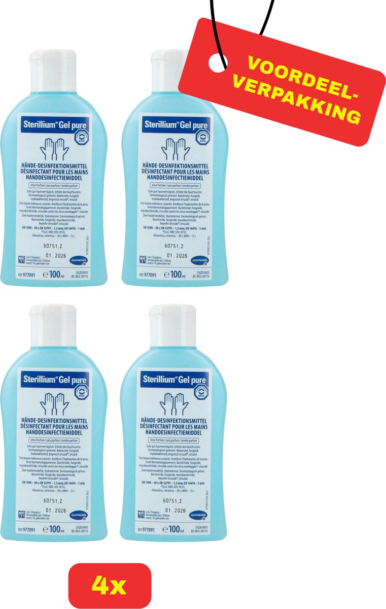 Goedkoopste 4X Sterillium Gel Hartmann - Handdesinfectant- 4 x 100ml -voordeelverpakking!