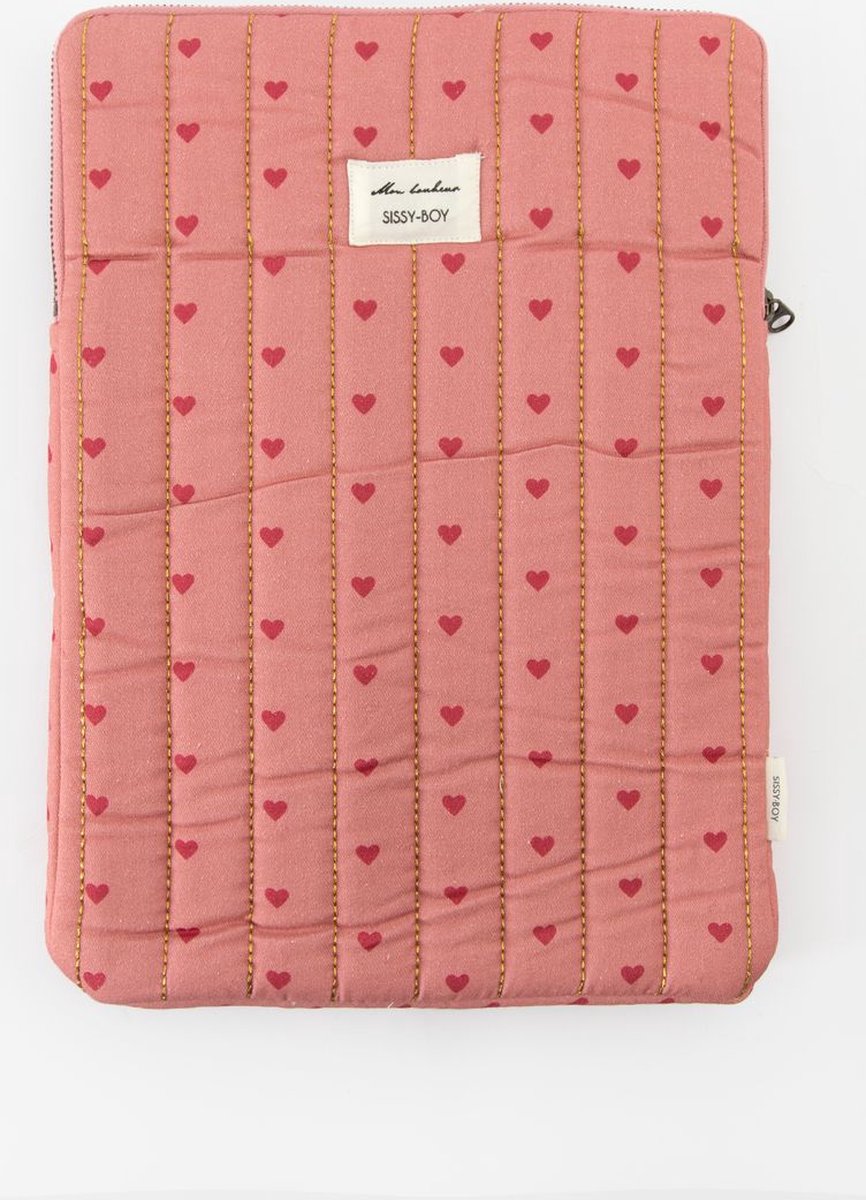 Sissy-Boy - Roze laptophoes met hartjesprint
