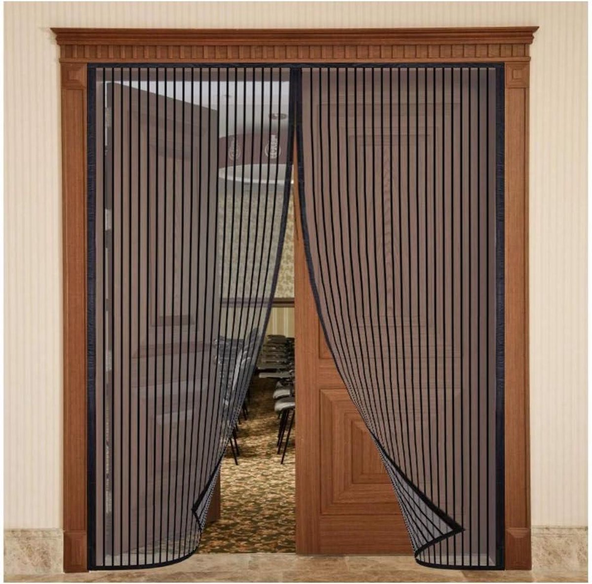 130x240cm Anti-Mosquito Magnetische Hordeur - Vliegengordijn met Top-To-Bottom Afdichting voor Balkon en Woonkamer