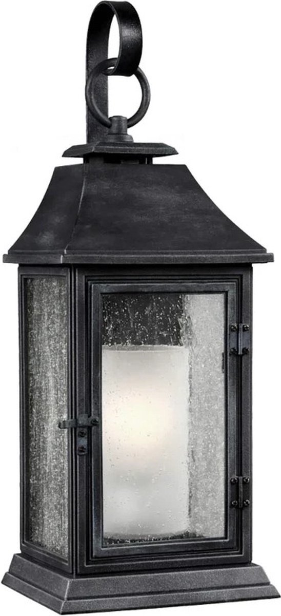 Feiss LED Wand Buitenlamp Shepherd | 1X E27 Max 60W | IP44 | Dimbaar | Dark Weathered Zinc