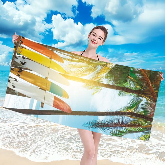 Serviette De Sport En Microfibre 140x70 Cm - Légère, Absorbante, Séchage Rapide - Pour Gym, Plage, Voyage