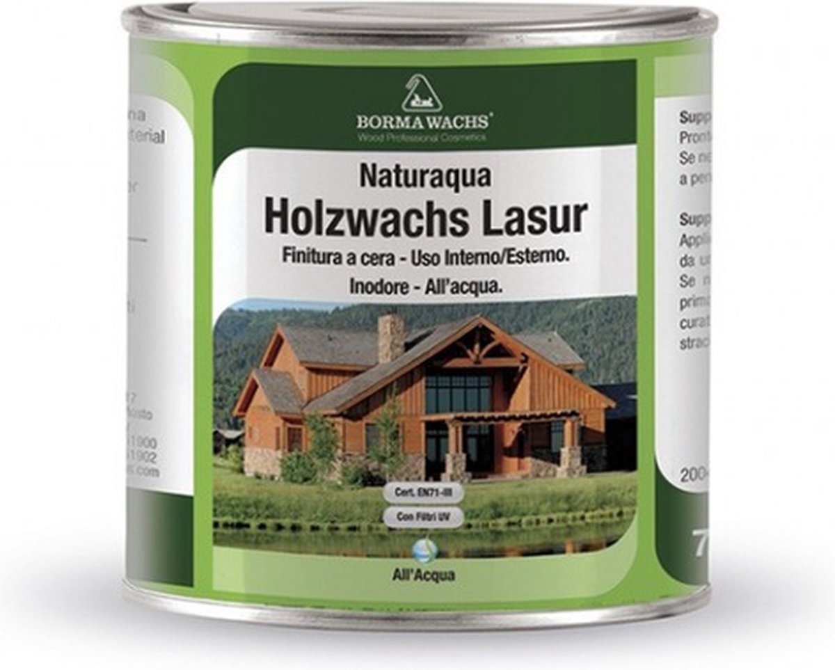 Borma Wachs Lazuur / buitenbeits Eiken (kleur 03) op waterbasis 750ml