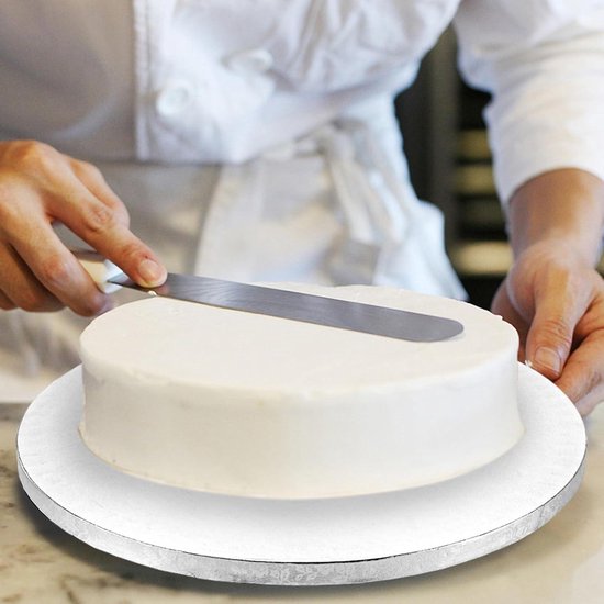 4 Plateaux à Gâteau Ronds Or Et Argent - 20cm Diamètre | Carton Réutilisable