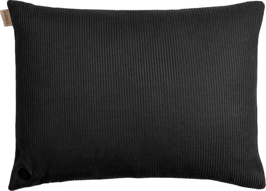 Kuddle Warmtekussen Oplaadbaar - Gebreid 'Midnight Black' 45x60cm - Draadloos & Elektrisch - Inclusief Powerbank
