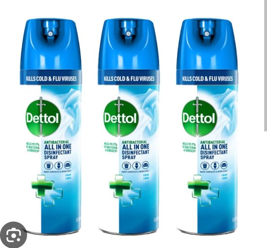 Foto: Dettol all in one disinfectant spray crisp linen 3x400ml