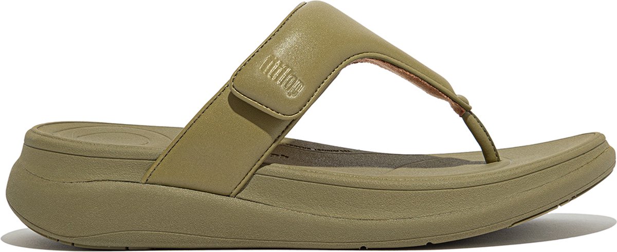FitFlop F-Mode Go Adjustable Flatform Toe-Post Sandals Vrouwen - Camo-Groen - Maat 37