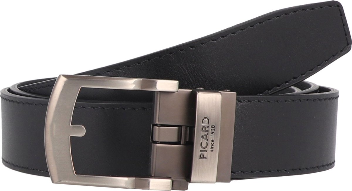 PICARD Leren Riem Belt 7 Leather Belt W105 Black Zwart