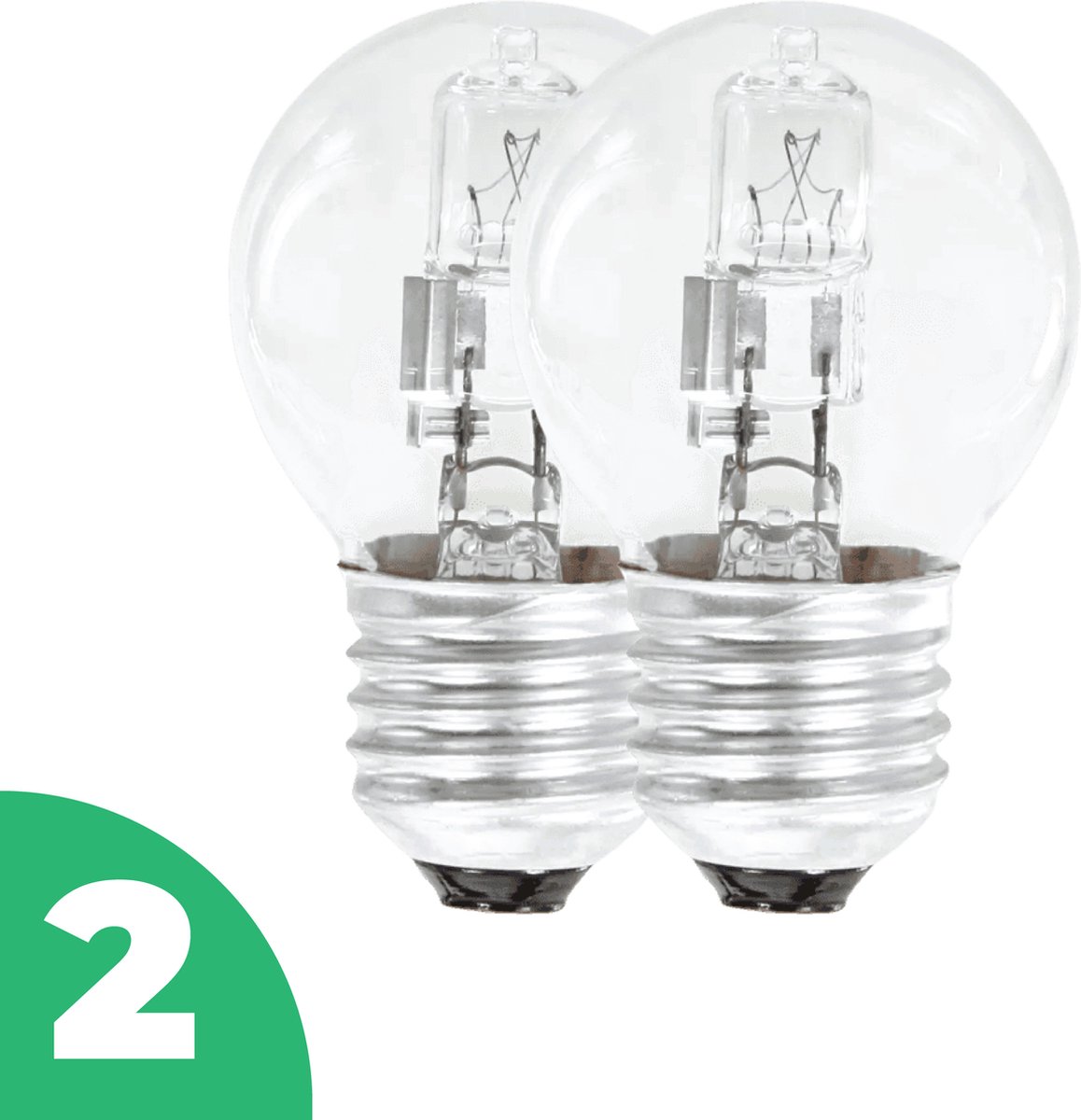 Trixline Kogel Halogeenlamp E27 - 53W - Warm Wit Licht - Dimbaar - 2 stuks