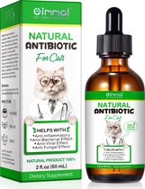 NATURAL ANTIBIOTIC FOR CATS - voedingssupplement en antibiotica voor de kat op basis van natuurlijke ingredienten - werkzaam tegen bacteriele, virale en schimmel infecties - 60 ml
