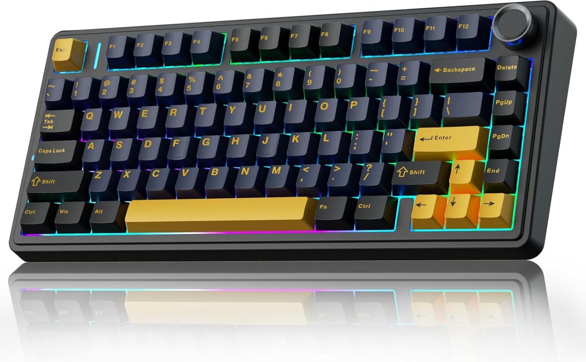 AULA F75 - Draadloze Gaming Toetsenbord - Donder zwart thumbnail 2