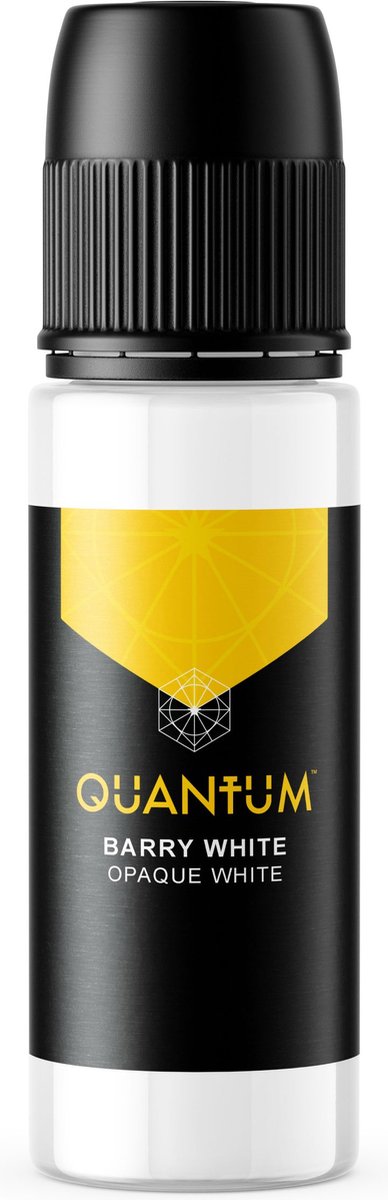 Quantum Ink REACH Gold Label - Barry White (Opaque White) 120ml | Premium Professionele Tattoo Inkt | Reach & Vegan | Stick en Poke | Handpoke Tatoeage Inkt | Tattoo set | PMU | Permanente Make-up | Geschikt voor Machine Cartridges & Needles | Liner