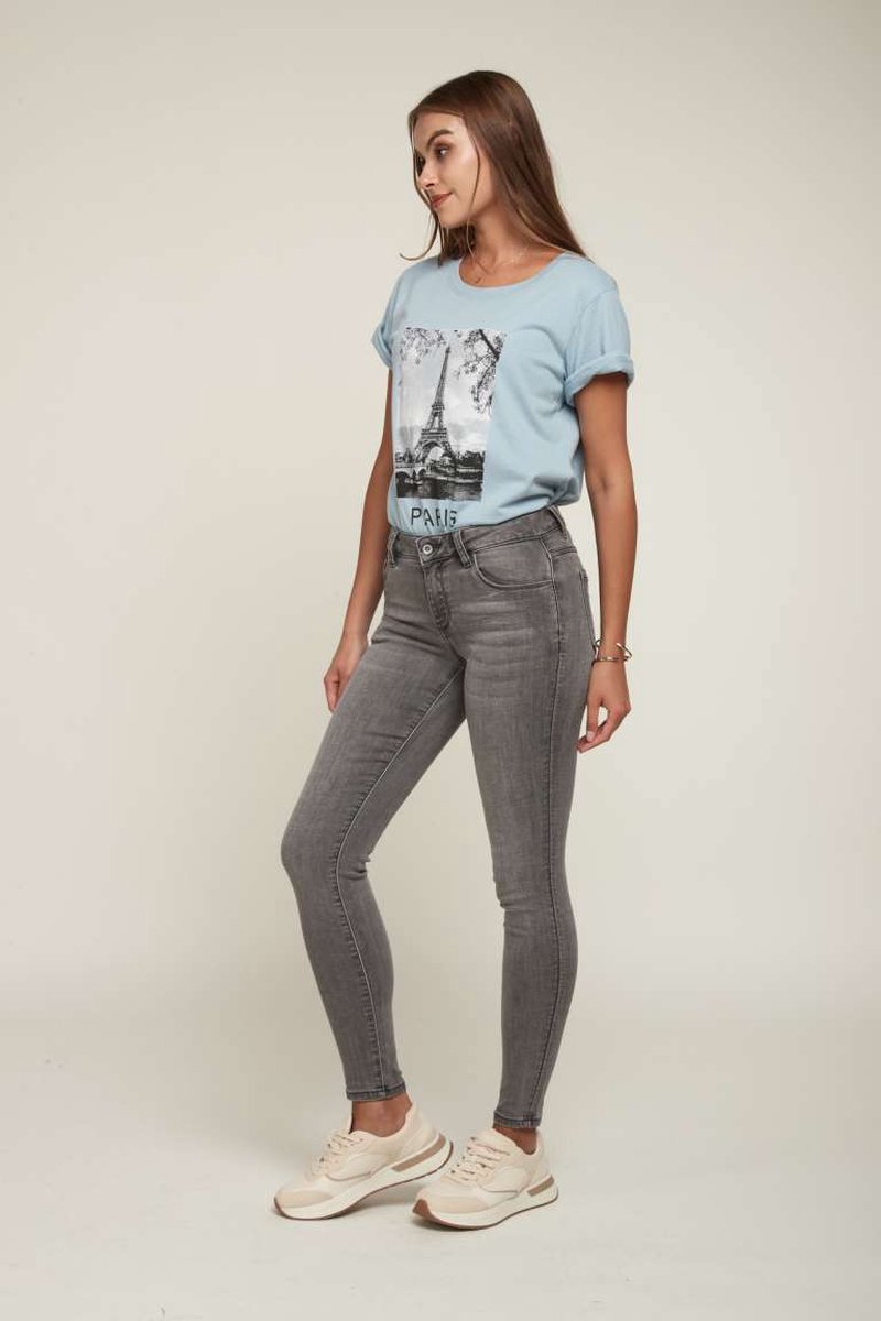 Broek Toxik3 normale taille slim fit jog grijs