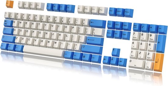 HK GAMING aangepaste keycaps | Kleurstofsublimatie PBT Keycap-set voor mechanisch toetsenbord | 139 toetsen | Kersenprofiel | ANSI US-indeling | Compatibel met Cherry MX, Gateron, Kailh, Outemu | Symbiose Licht