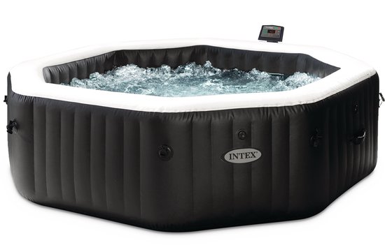 Intex PureSpa Onyx Black Jet & Bubble Deluxe 6 persoons - 218 x 218 x 71 cm (Achthoek)