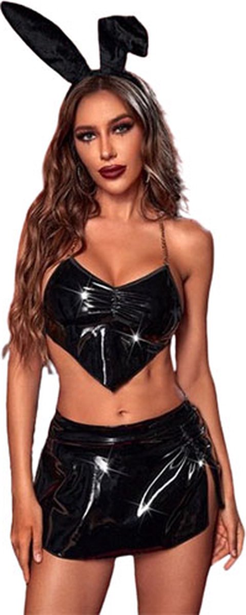 Goedkoopste 3-delige Latex Bunny | Latex pak | Erotische kleding | Bodysuit | Hoge kwaliteit | Vrouwen | Lingerie | Sexfeest | Erotische Party | Kamasutra | Konijn | Rollenspel |