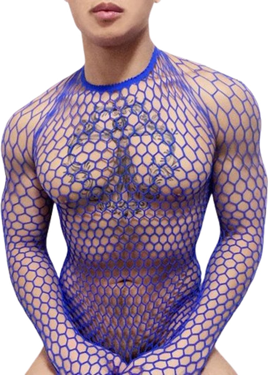 Goedkoopste Erotische Heren Bodysuit | Visnet look | One Size | Gay kleding | Sexy mannen kleding | BDSM | Mannen | Festival | Erotiek