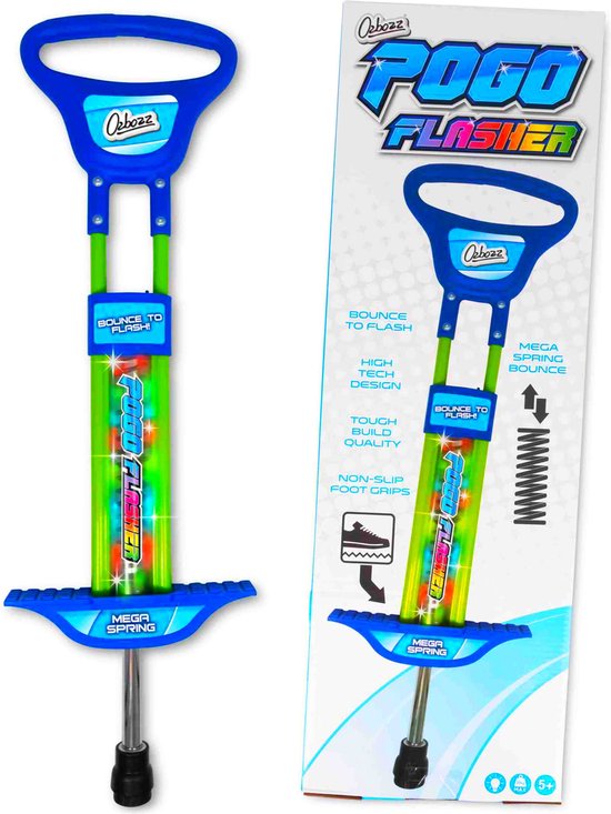 Halay Springstok Blauw – Bâton Pogo Max Jumpstick – Antidérapant, Charge Max 35 Kg – Pour Enfants
