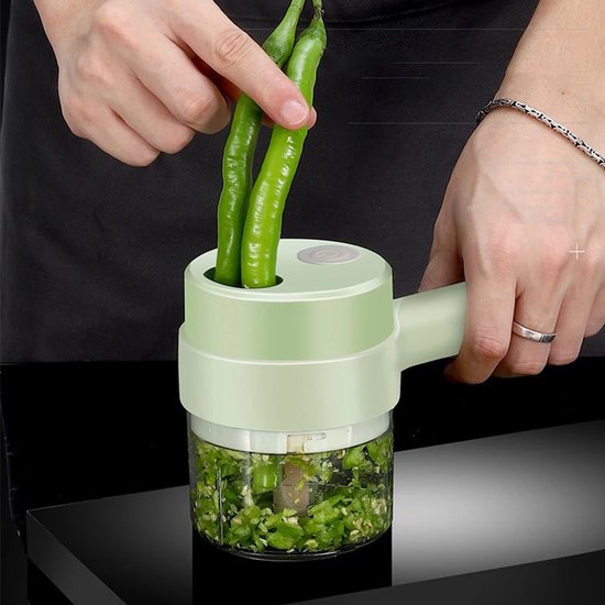 multifunctionele - Groenten Snijder - 4 in 1 - Snijmachine - Snijden - Groenten - mixer - Keuken gadget - Koken - Elektrisch - Oplaadbaar - Draagbaar — afbeelding 2