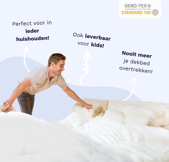 beeweed Dekbed zonder overtrek 240 x 260 cm - winterdekbed Gewatteerd