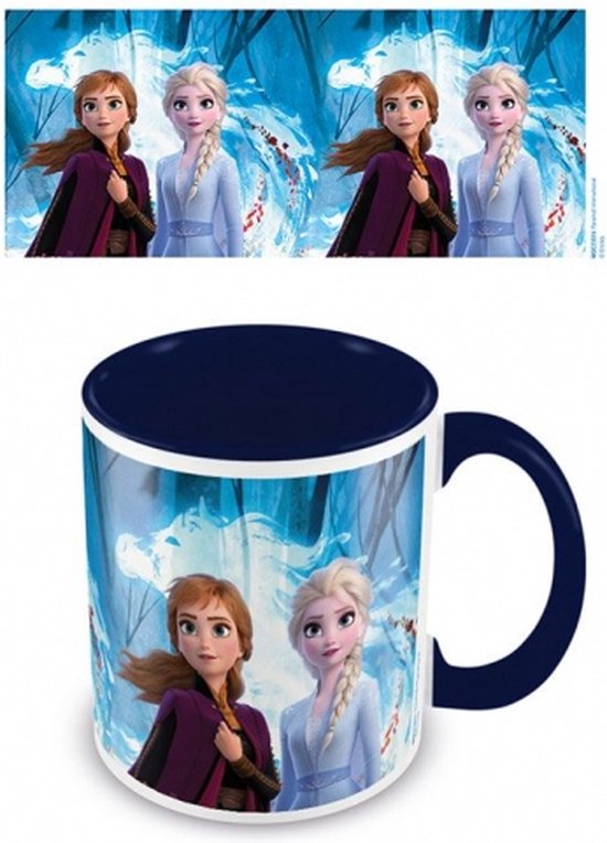 Foto: Disney frozen 2 believe in the journey blauwgekleurd binnenwerk mok 315ml