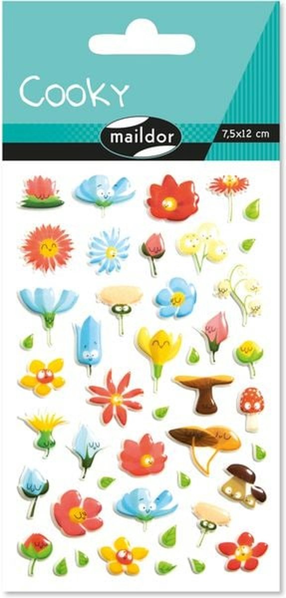COOKY 3D STICKERS BLOEMEN