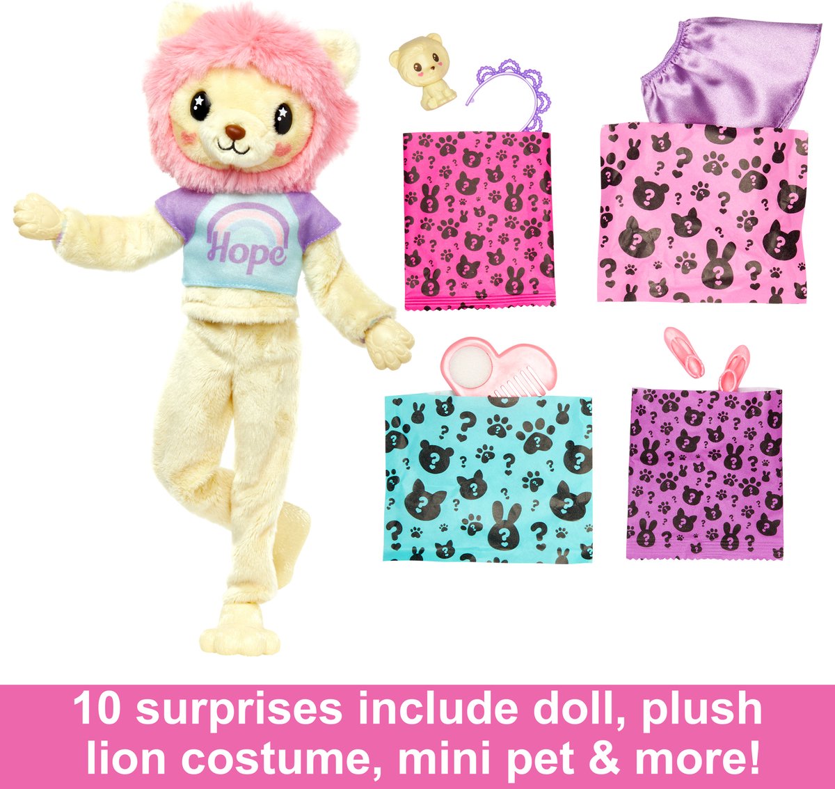 Barbie Cutie Reveal Leeuw - Barbiepop — afbeelding 9
