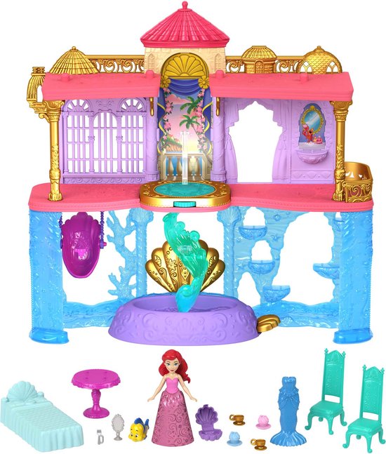 Disney Princess kasteel met Ariel pop, meubels en accessoires