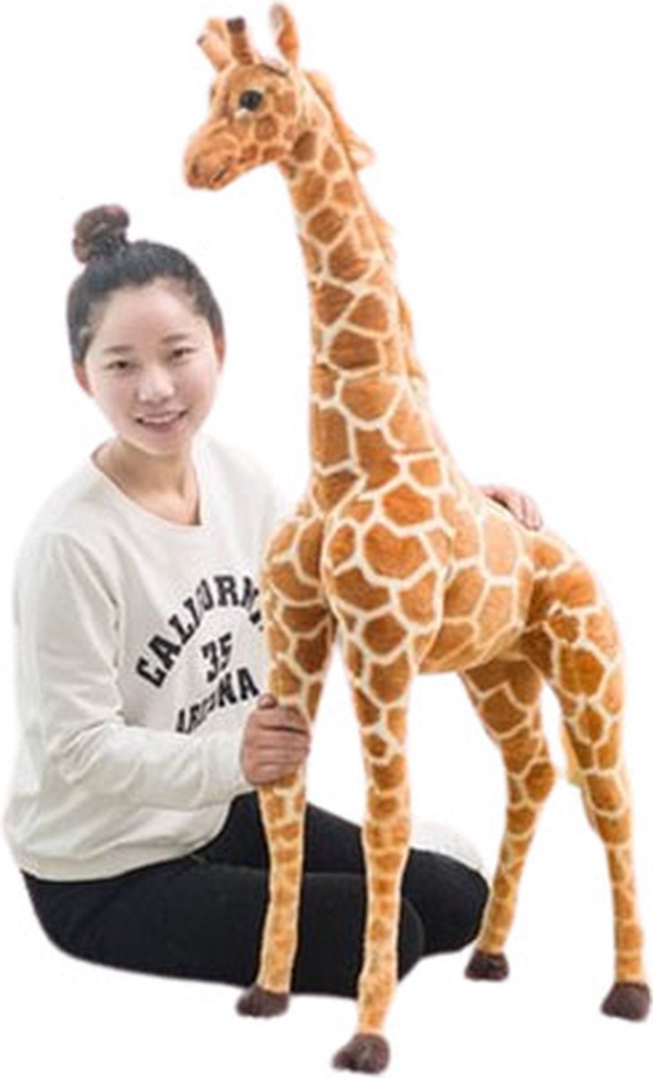 Boon Pluche staande Giraffe met piep - Hareco dier en vriend