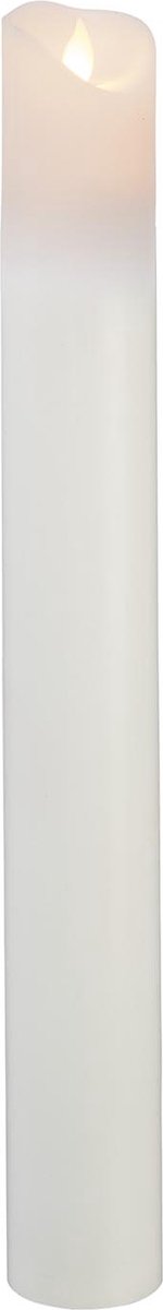 Star Trading Smalle LED-pilaarkaars 'M-Twinkle', flikkerend effect, batterij en timer, wit, 40cm