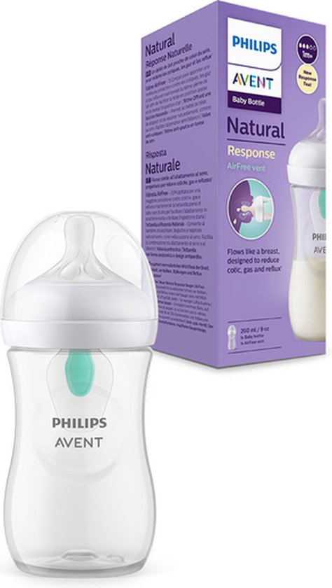 Foto: Philips avent airfree babyfles natural response 1 stuk 260ml