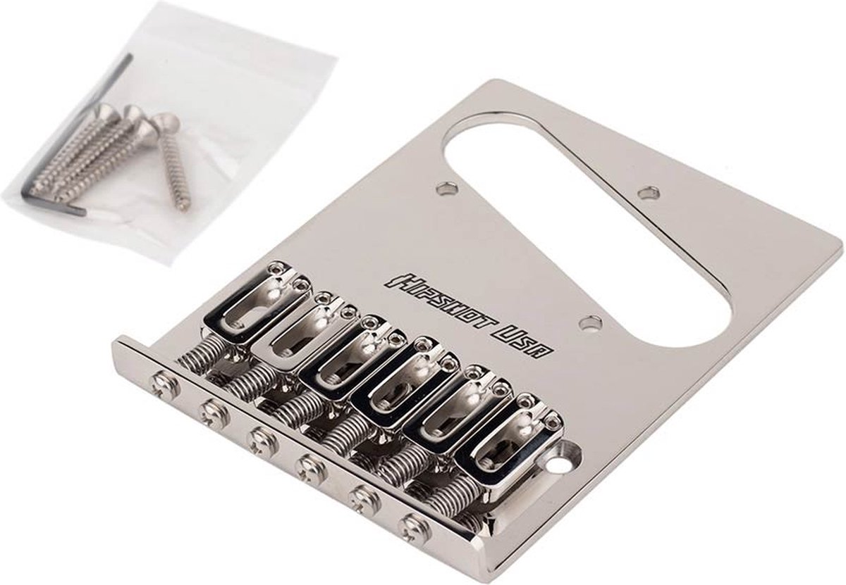 Hipshot HS4410046SS Telecaster Retrofit Brug – 6 Zadels RVS