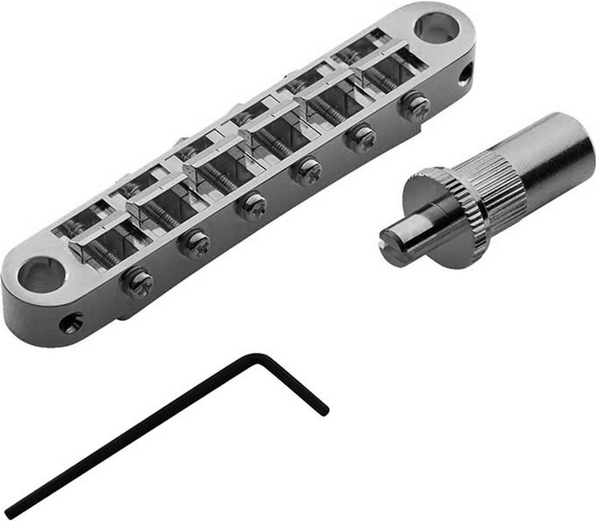 TonePros T3BT-CH Tune-o-Matic Brug voor Importgitaren - Chroom