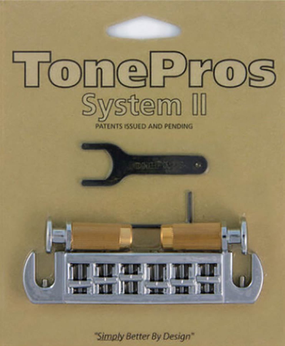 TonePros AVT2M-CH Wraparound Brug voor Import Gitaren - Chroom