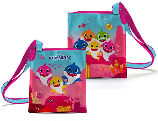 Baby Shark - Kindertasje - Schoudertasje - Baby tas - Roze - Kinderen - Jongens - Meisjes - Speelgoed