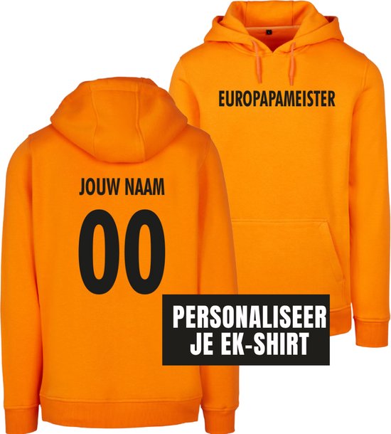 EK hoodie oranje 3XL - Gepersonaliseerd - Europapameister - soBAD. | EK 2024 | Unisex | Sweater dames | Sweater heren | Voetbal