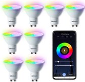 IDINIO Slimme LED Spotjes GU10 met app - White & Color - Voordeelverpakking - 8 stuks