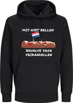 Sweat à capuche happy blanc-jaune fluo-femme-homme-Taille L