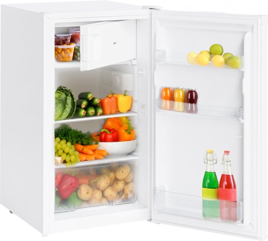 Foto: Kitchenbrothers koelkast 88l koelvak 14l vriesvak koelvriescombinatie ijskast frigo vrijstaand wit