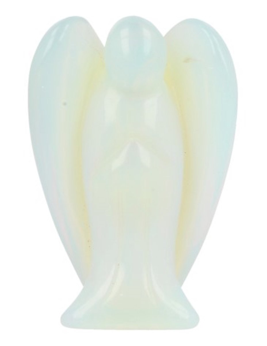 Opaliet staande engel 70 mm (synth)