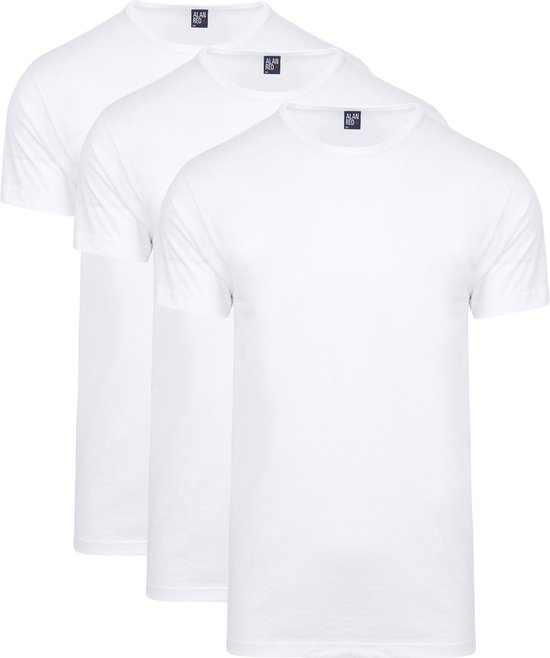 Alan Red derby 3-pack O-hals shirts wit - maat S