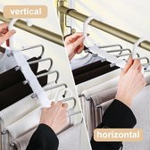 Ruimtebesparende Broekhangers met Antislip - 2 Stuks - Ideaal voor Sjaals, Jeans, Handdoeken - 12 Clips trousers hangers