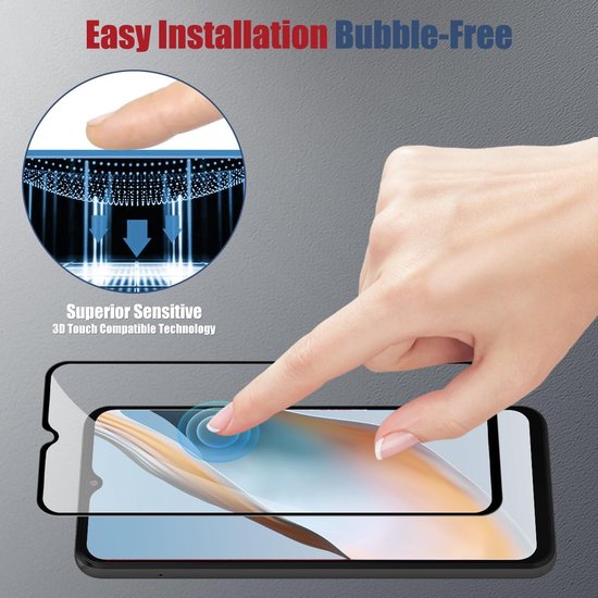 Vinger plaatst screenprotector, makkelijke installatie en bubbelvrij. Super gevoelig 3D touch.