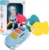 Playos® - Autosleutel - voor Baby's en Peuters - met Geluid en Licht - Rammelaar - Bijtspeelgoed - Sleutelbos voor Kinderen - Baby en Peuter Speelgoed - Sensorisch - Educatief