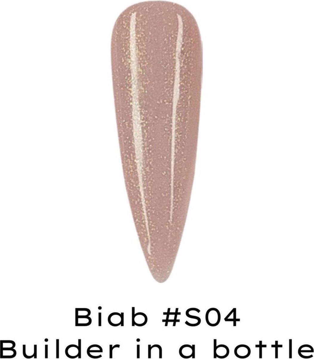 Goedkoopste BIAB kleurnummer S04 met shimmer - 15ml Jixxa - BIAB nagels - Builder In A Bottle - BIAB gel - Builder gel - BIAB gelnagels - BIAB nagelversterker - Langhoudende BIAB gel - Sterke BIAB gel